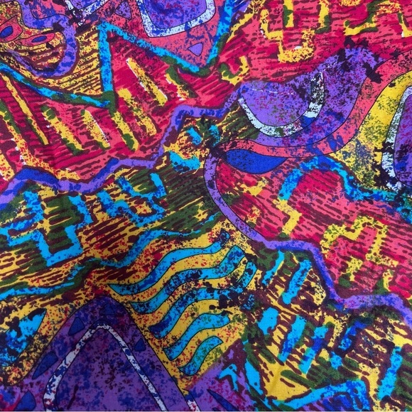 VTG Hilo Hattie Women Top XS Pink Birds of Paradise Tie Front Cap Sleeve Art 80s - Picture 4 of 10